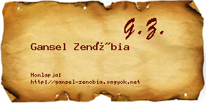 Gansel Zenóbia névjegykártya